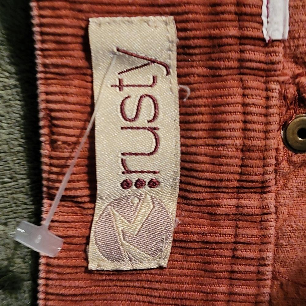 Rusty Brown Cordoroy Mini Skirt M - Picture 6 of 8